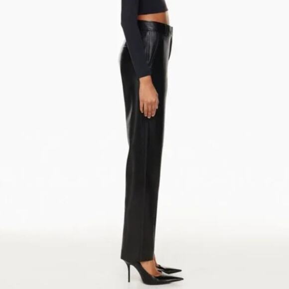 Babaton Vegan Leather Set: Pelli Shirt Jacket & Command Pants in Black Size XS/6 - Picture 4 of 14